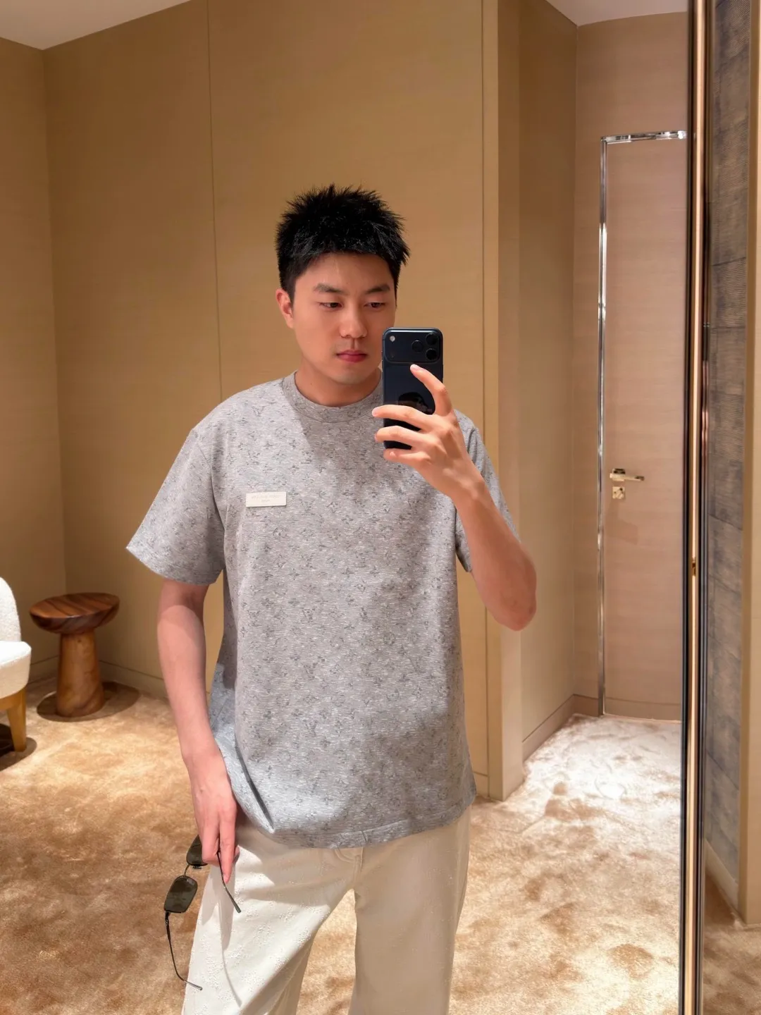 Louis Vuitton/Louis Vuitton Monogram Reflective Print Full Print Short Sleeve